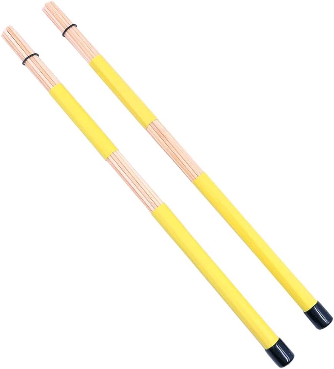 Jazz Drum Sticks,1 Paar Bamboe Drumsticks, Draagbare Solid Construction Drum Mallet voor Jazz Folk Muziek (Geel)