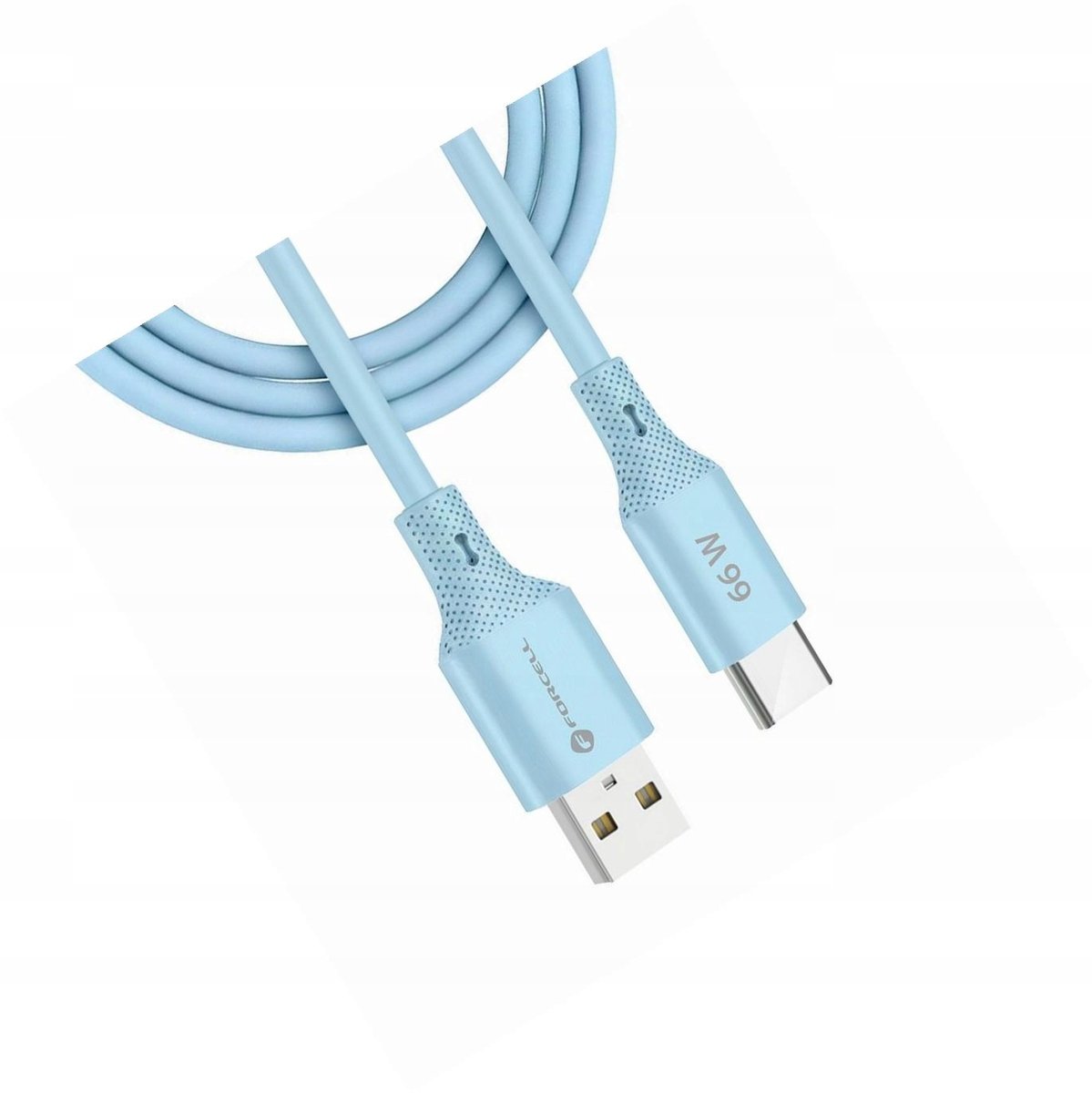 Forcell USB-A naar USB-C Kabel 1m 66W Blauw - Android Auto & Snel Laden