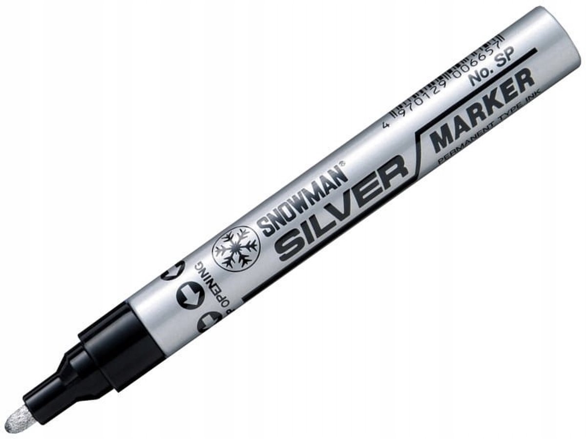 Snowman CP - paint marker - zilver