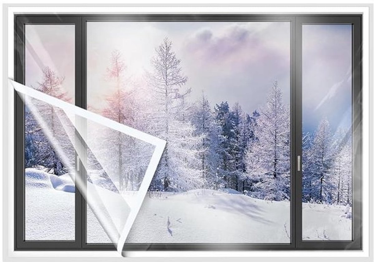 Isolatiefilm Thermische Film - Raamfolie Verduisterend - Zelfklevend - Windscherm - PE-membraan - 47x63 inch