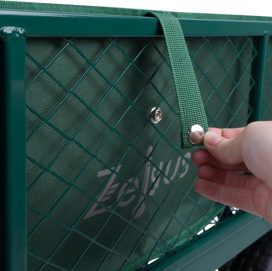 Bolderkar - Tuinkar Kipwagen - Tuinwerk Transport - 350 kg Draagkracht - 105 Liter Inhoud - Groen Geel van Bolderkar — afbeelding 3