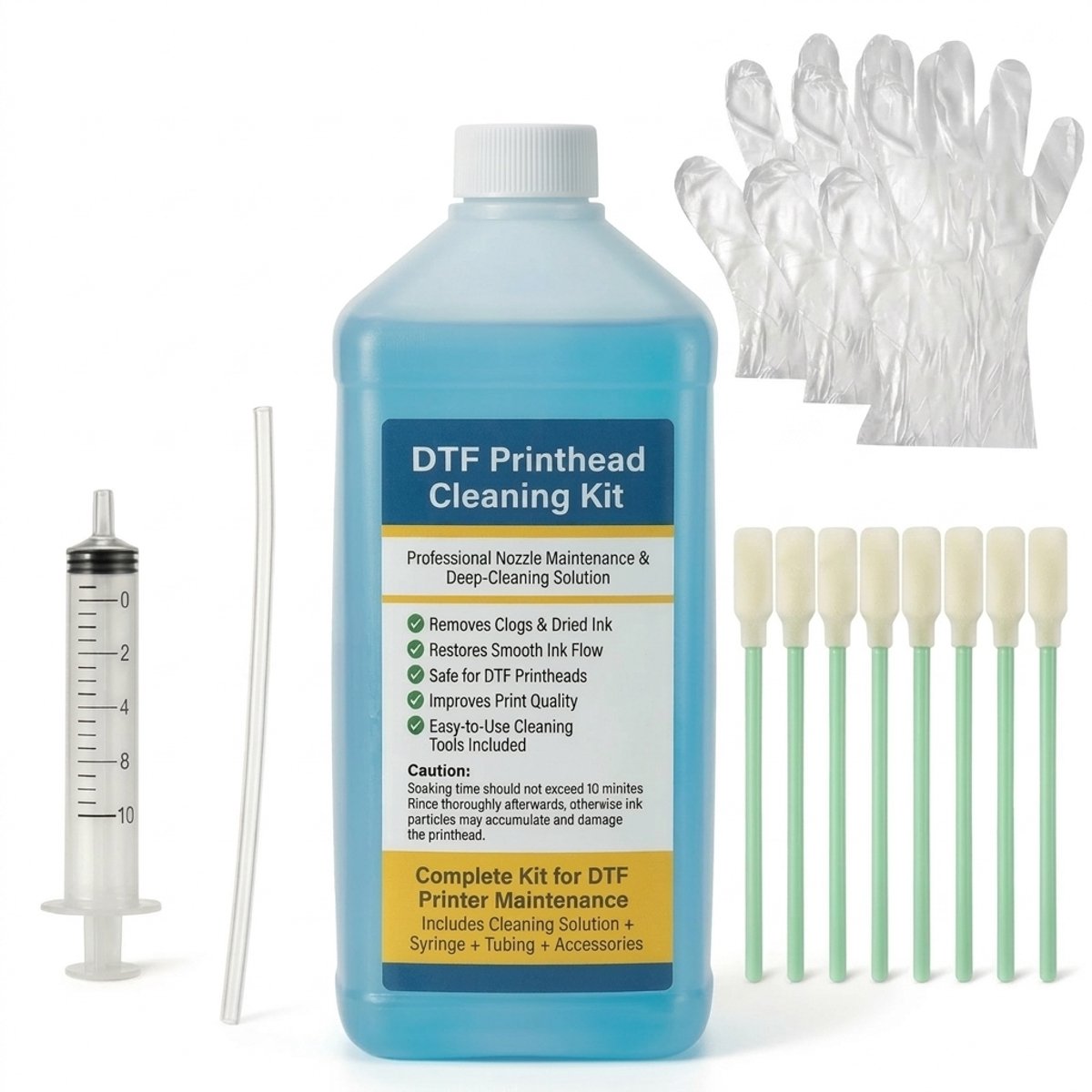 1000ML DTF Printhead Reinigingsoplossing - Universele Printkop Reiniger Kit - Geschikt voor Alle DTF Printers