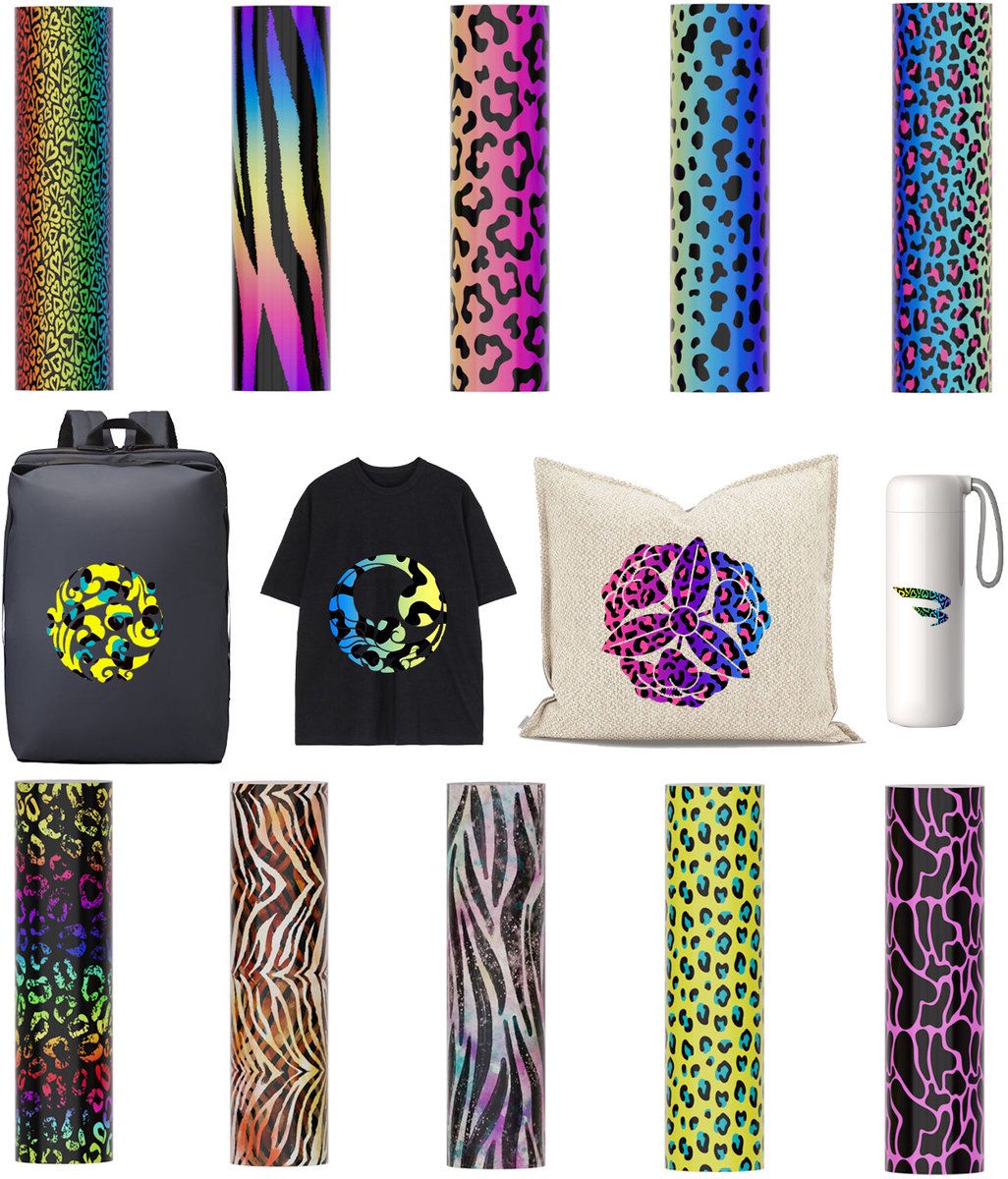 10 Stuks Infusible Transfer Papier Ink Vellen - 4,5 x 12 inch - Sublimatiepapier voor T-Shirts - Luipaardprint
