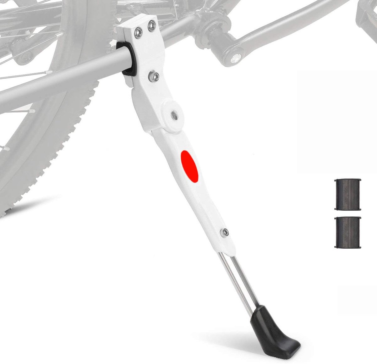 Fietsstandaard - wit aluminiumlegering verstelbaar steun voor 20/24/26 inch racefiets en mountainbike parkeerondersteuning
