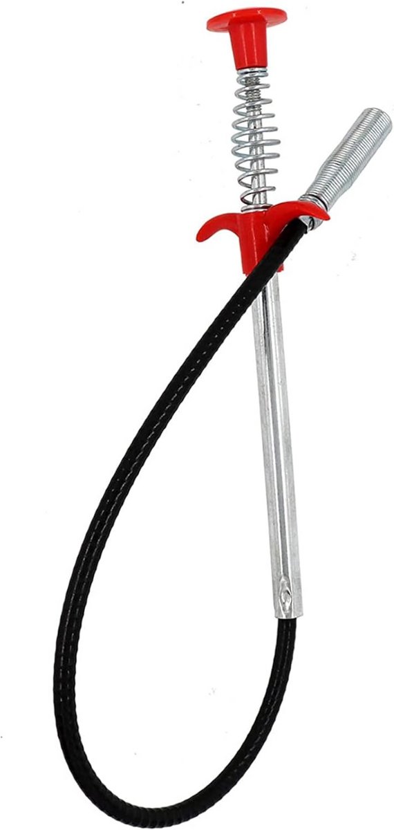 Afvoerreinigingsgereedschap voor het ontstoppen van toiletten, riolen, douchecabines, keukens, badkamers en badkuipen; flexibele grijper met klauwtje (60 cm).