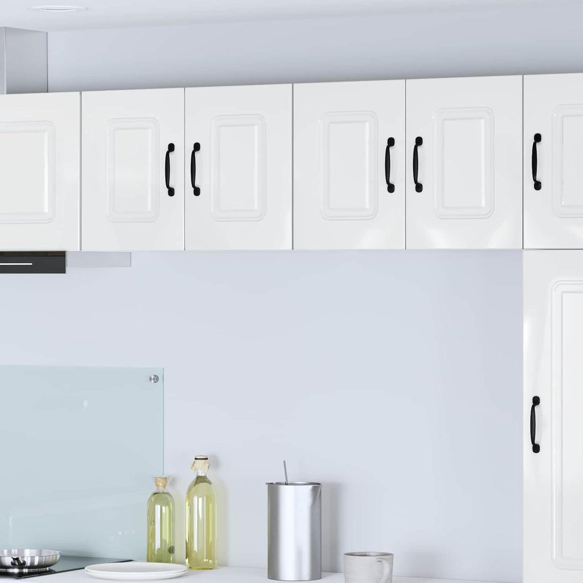 Keukenkast - Opbergkast - Keuken organiseren - Zwevend design - 60 x 31 x 40 cm - Hoogglans wit