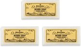 Störtebekker® Premium Vaste Baardzeep Sandelhout - Vegan Beard Soap Heren - Reinigt & Verzorgt de Huid onder je Baard - Rijke Schuimvorming - Handgemaakt in Nederland - Zonder Parabenen & Sulfaten - Plasticvrij - 3x 80g