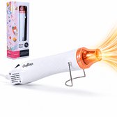 Crafts&Co Heteluchtpistool op Netstroom - Heatgun - Warmtepistool Verfbrander - DIY - Hobby - 200°C - 300W - Wit