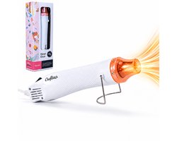 Crafts&Co Heteluchtpistool op Netstroom - Heatgun - Warmtepistool Verfbrander - DIY - Hobby - 200°C - 300W - Wit