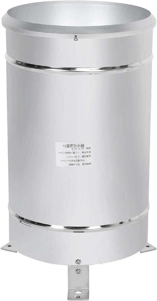 Digitale Regenmeter - Neerslagmeter Kiepbak - Neerslag Meten - Hooggevoelige Kiepbak - 200 x 380 mm - Zilver