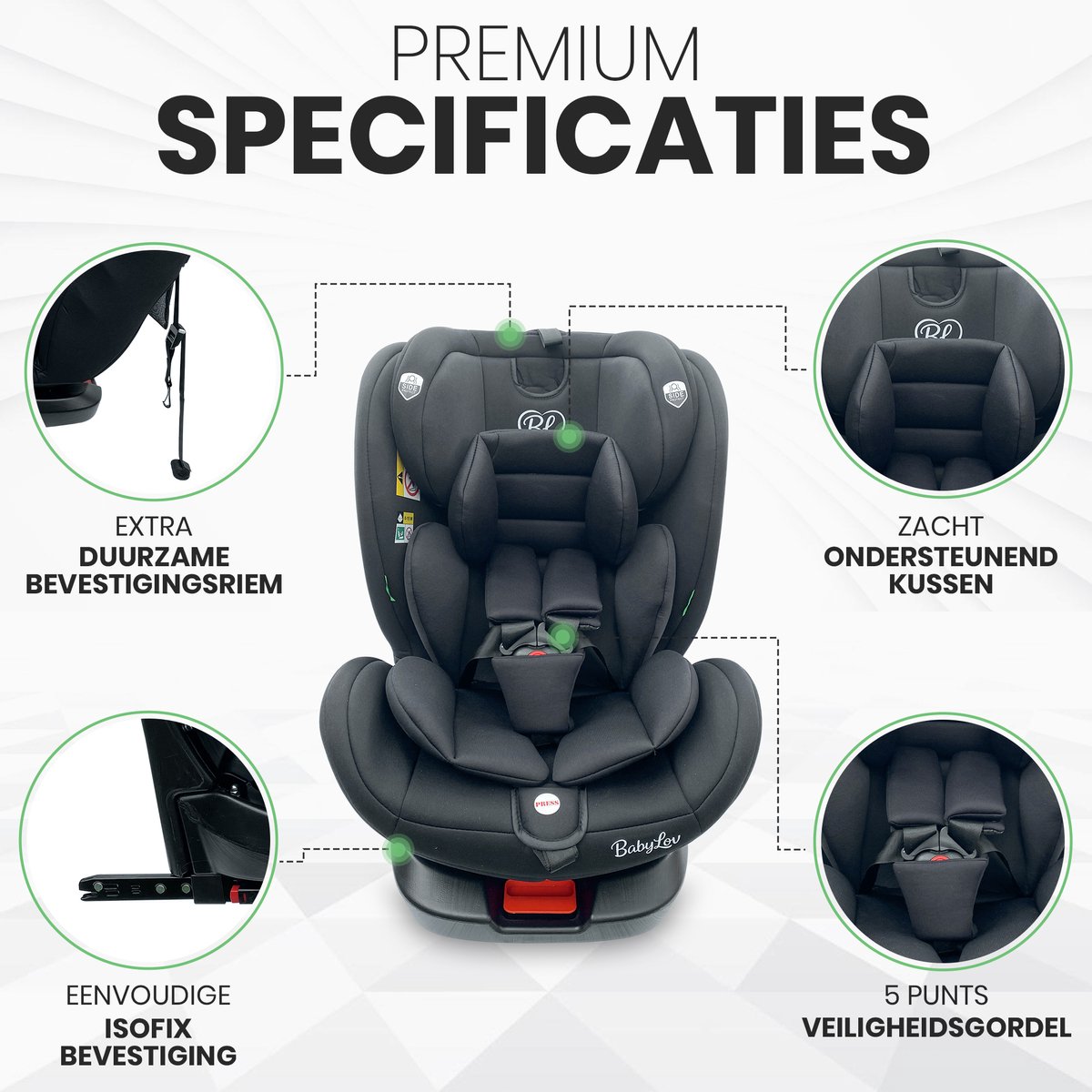 Online Gadget World BabyLov Autostoel 360° Draaibaar thumbnail 5
