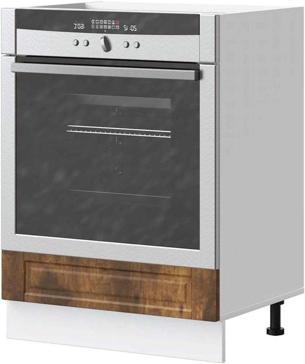 Keukenopbergkast - Ovenkast Keukenkast - Keuken Organiseren - Verstelbare Poten - 60 x 46 x 81.5 cm - Gerookt Eiken