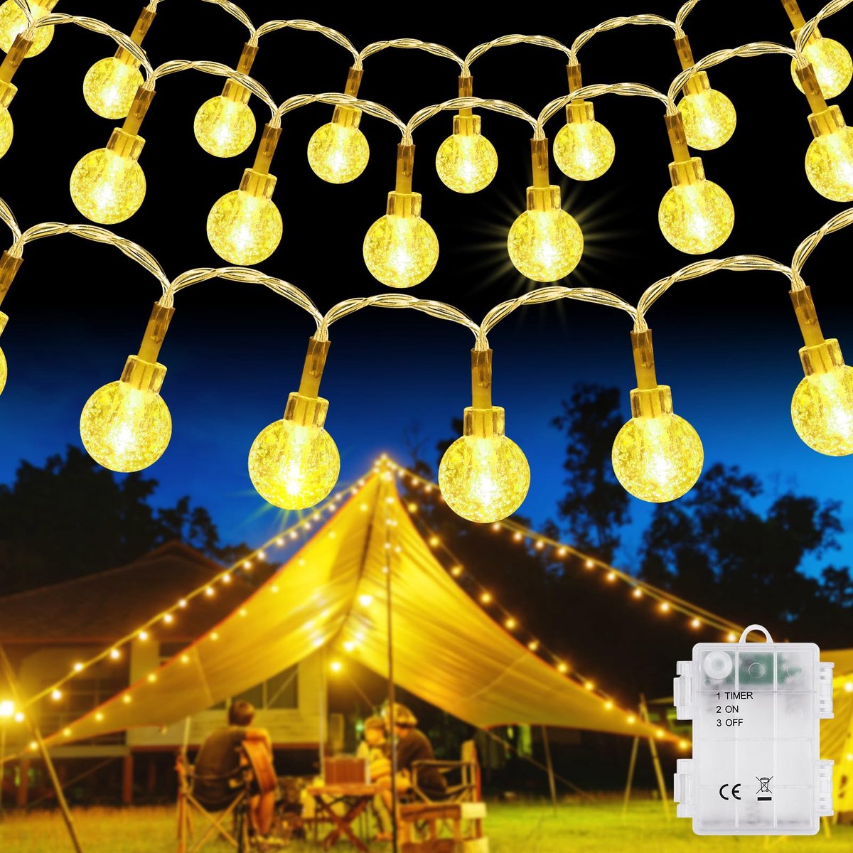 Lichtsnoer buiten 6 m - 40 leds - waterdicht - sfeervolle kerstdecoratie - SnelShoppen