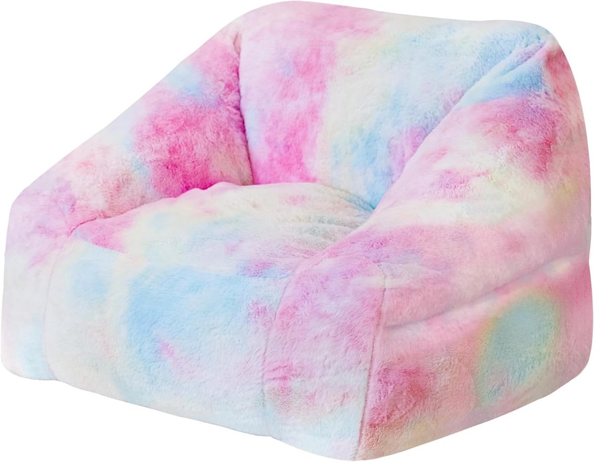 Zitzak Stoel - Kinderbank - Ontspannen Zitten - Volledig Gevuld - 70 cm Diep - Regenboogkleuren