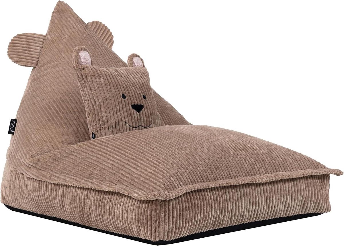 Kinder Zitzak - Zitkussen Beer - Ontspannen Zitten - Zachte Corduroy Stof - 102 x 72 x 66 cm - Bruin
