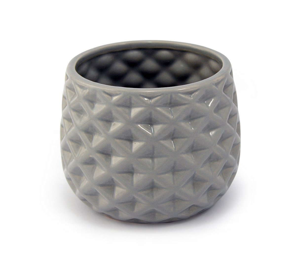 Keramiek Pot 13x12 cm Grijs - Decoratieve Bloempot