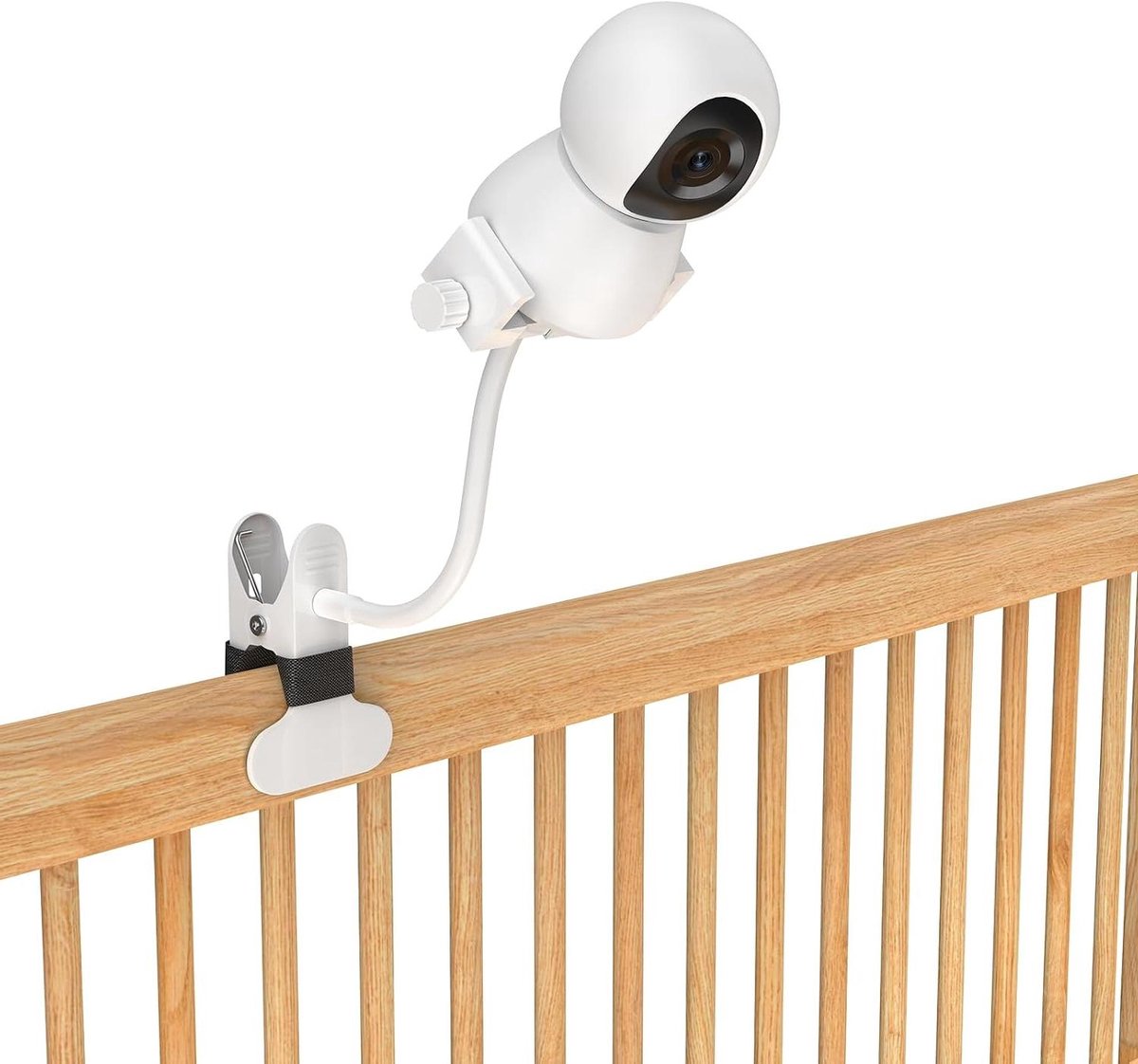 Babyfoon Houder - Camera Clip - Babykamer Monitoren - Universeel Verstelbaar - 10 x 6 x 2 cm - Wit