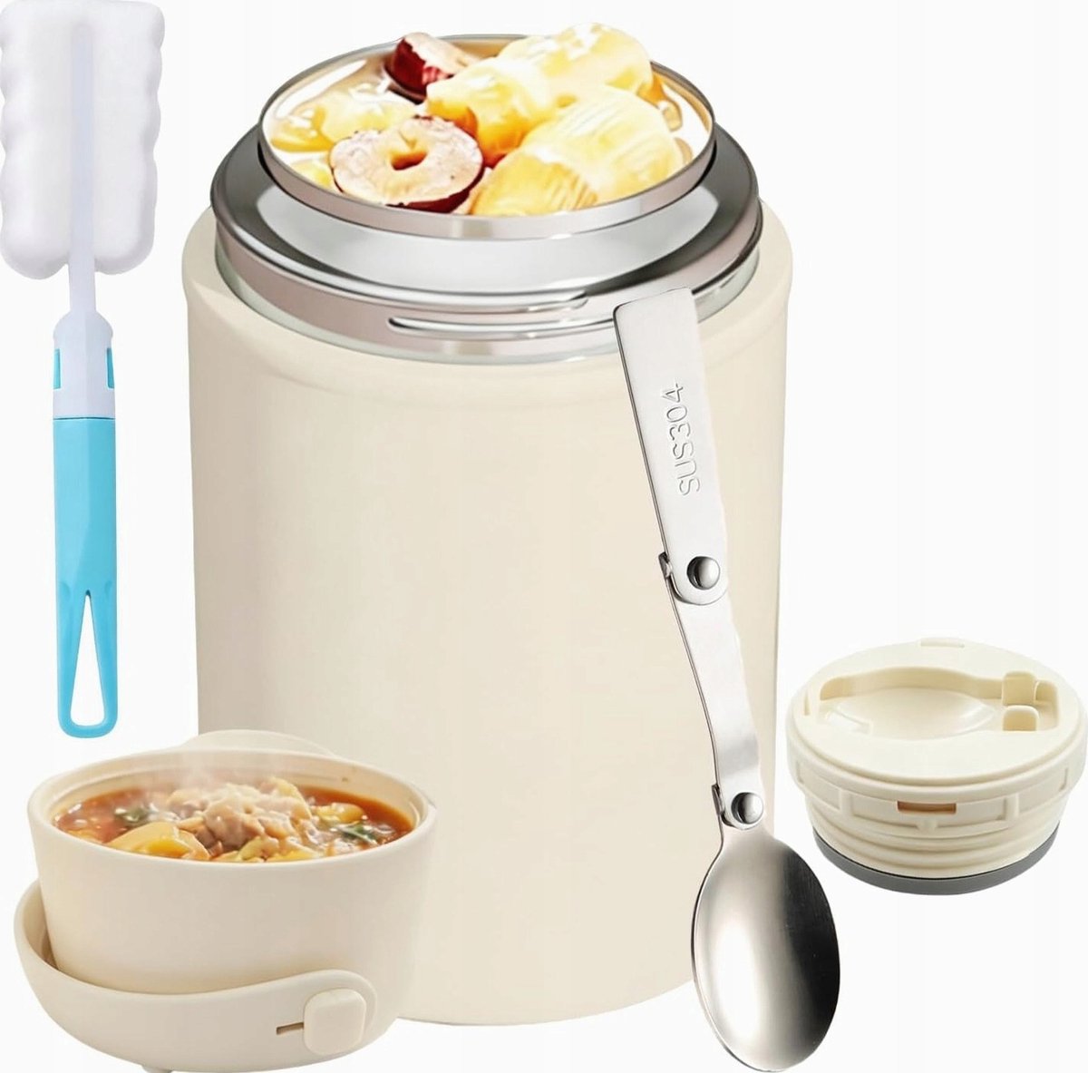 Thermos Voedselcontainer 850ml RVS Lekvrij Multifunctioneel Warm