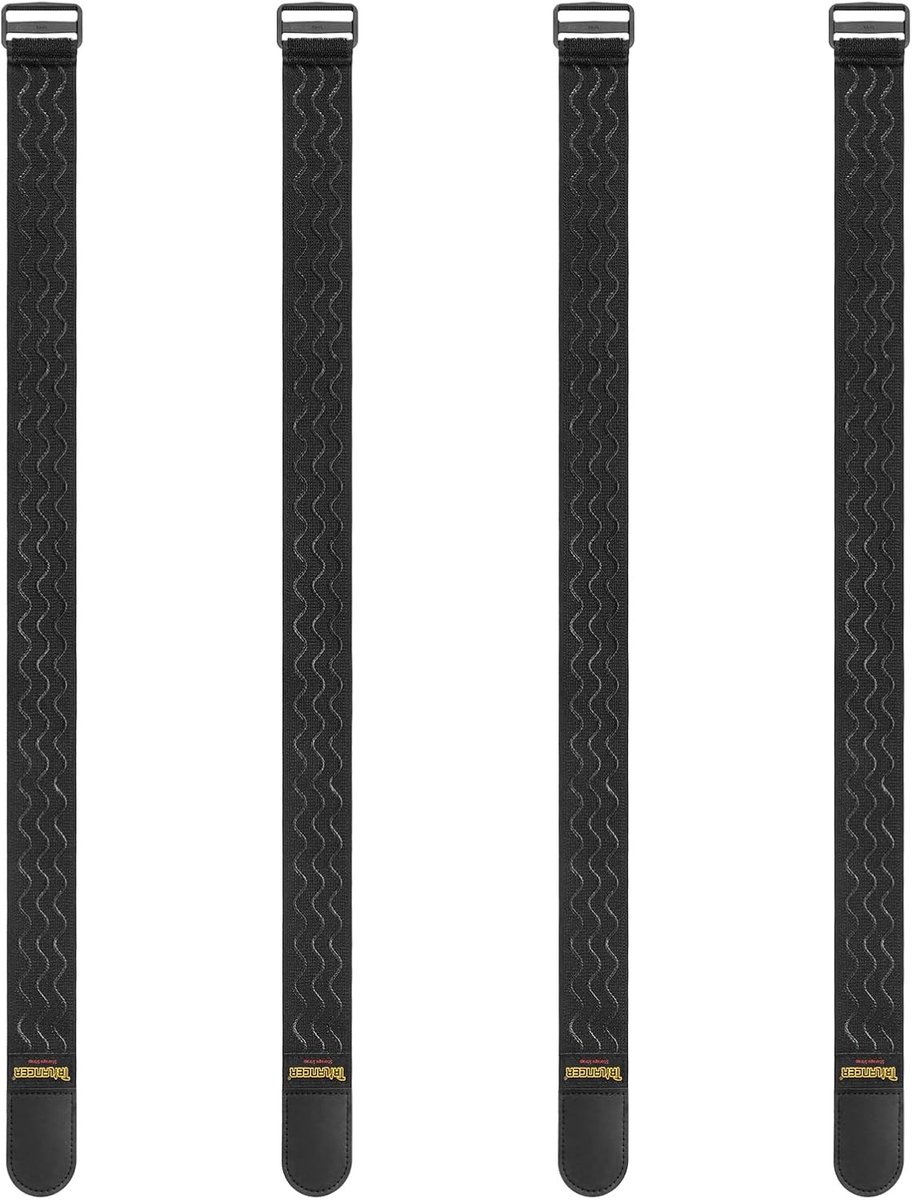 SnelShoppen - Trilancer Elastische Riemen met Antislip Bandjes 81 cm x 5 cm (4 Stuks) Multifunctionele Klittenband Bindriemen voor Slangen, Snoeren, F
