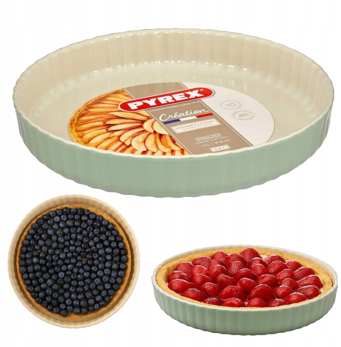 Pyrex Creation Keramische Taartvorm Ø 28 cm Groen