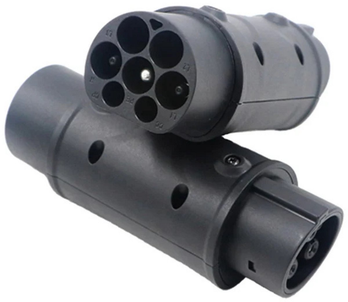 Verloopstekker Laadkabel Adapter - Type 2 Mennekes Male naar Type 1 Yazaki Female - 32A (7,4kW)
