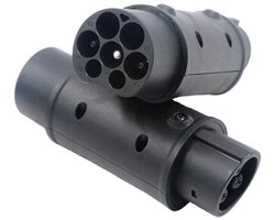Verloopstekker Laadkabel Adapter - Type 2 Mennekes Male naar Type 1 Yazaki Female - 32A (7,4kW)