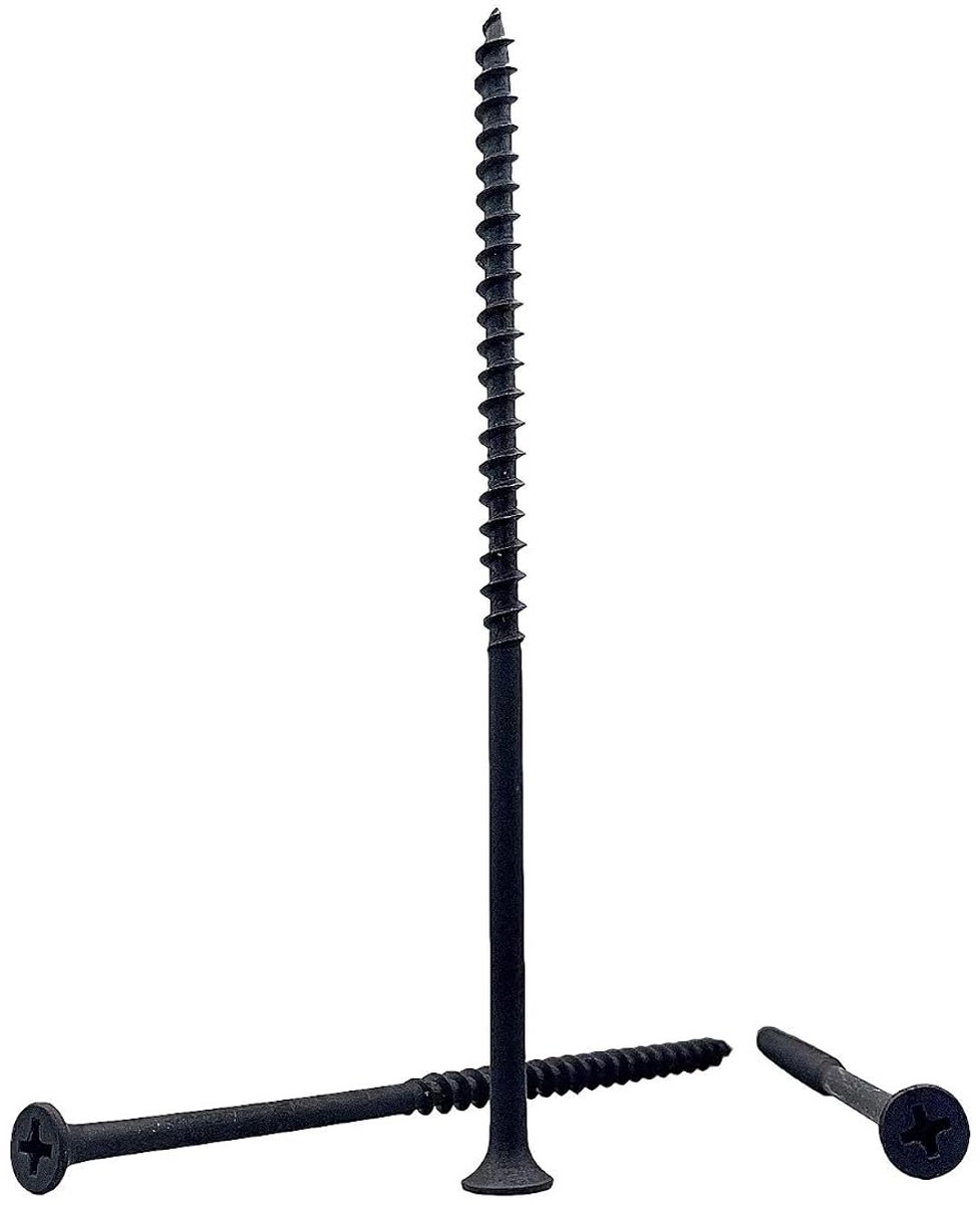 150 stuks zwart fosfaat koolstofstaal 4,8 x 130 mm houtschroeven, Philips Bugle Head, spaanplaatbevestigingsmiddelen (150, 4,8 x 130 mm)
