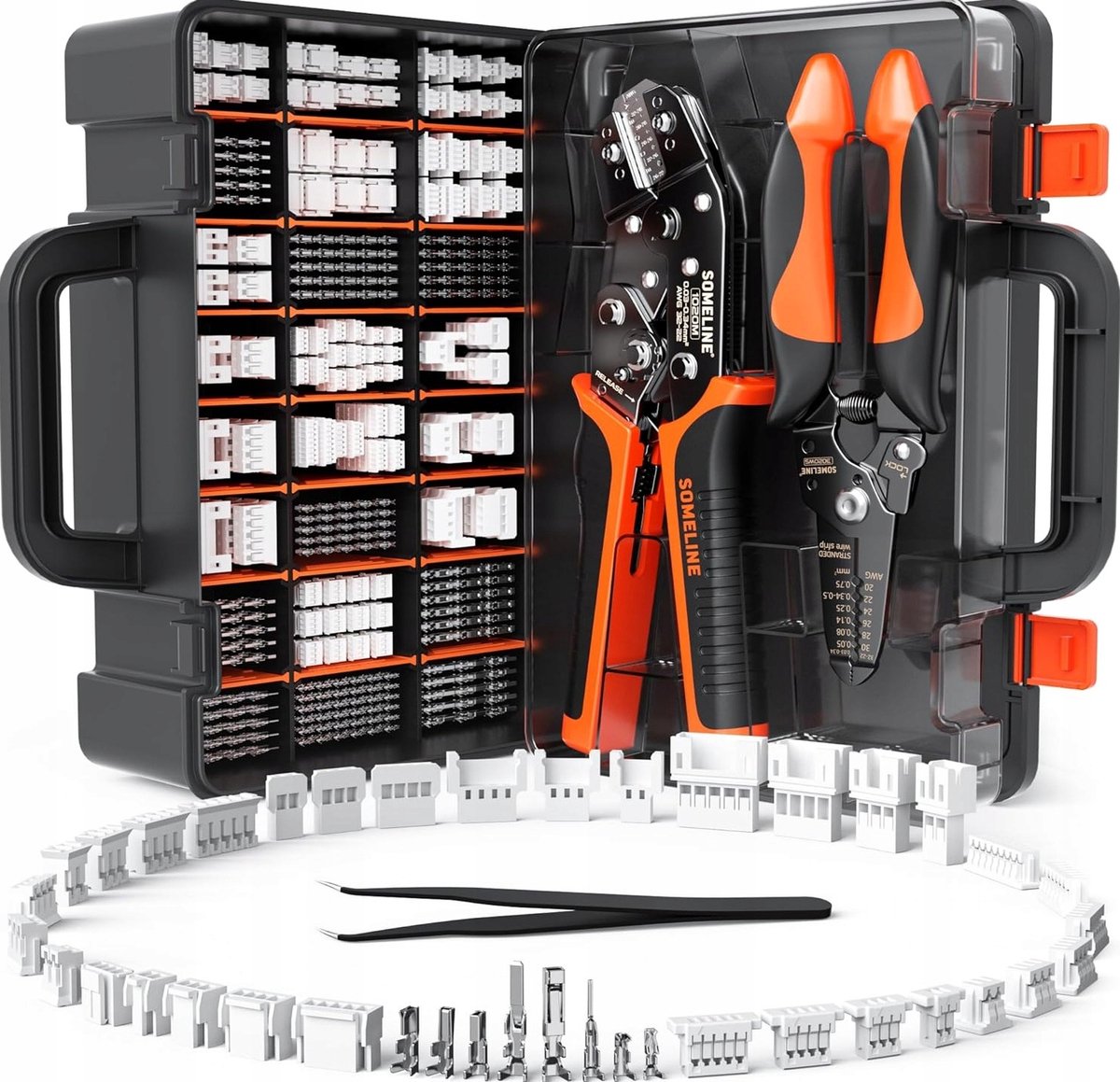 Professionele Krimptangset met 41 Connectortypes (1-2mm)