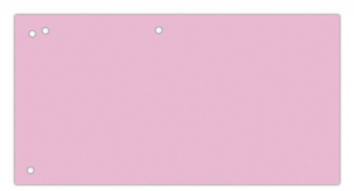 OFFICE products verdeelstroken | 240 x 105 mm | pak van 100 stuks | roze