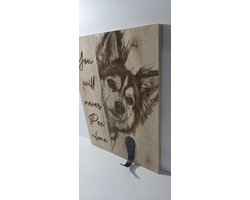 Kapstokje voor hondenriem - Riem - Tuig - Halsband - Honden - Uitlaten - Kapstokje - 1 Haakje - Husky - You Never Pee Alone