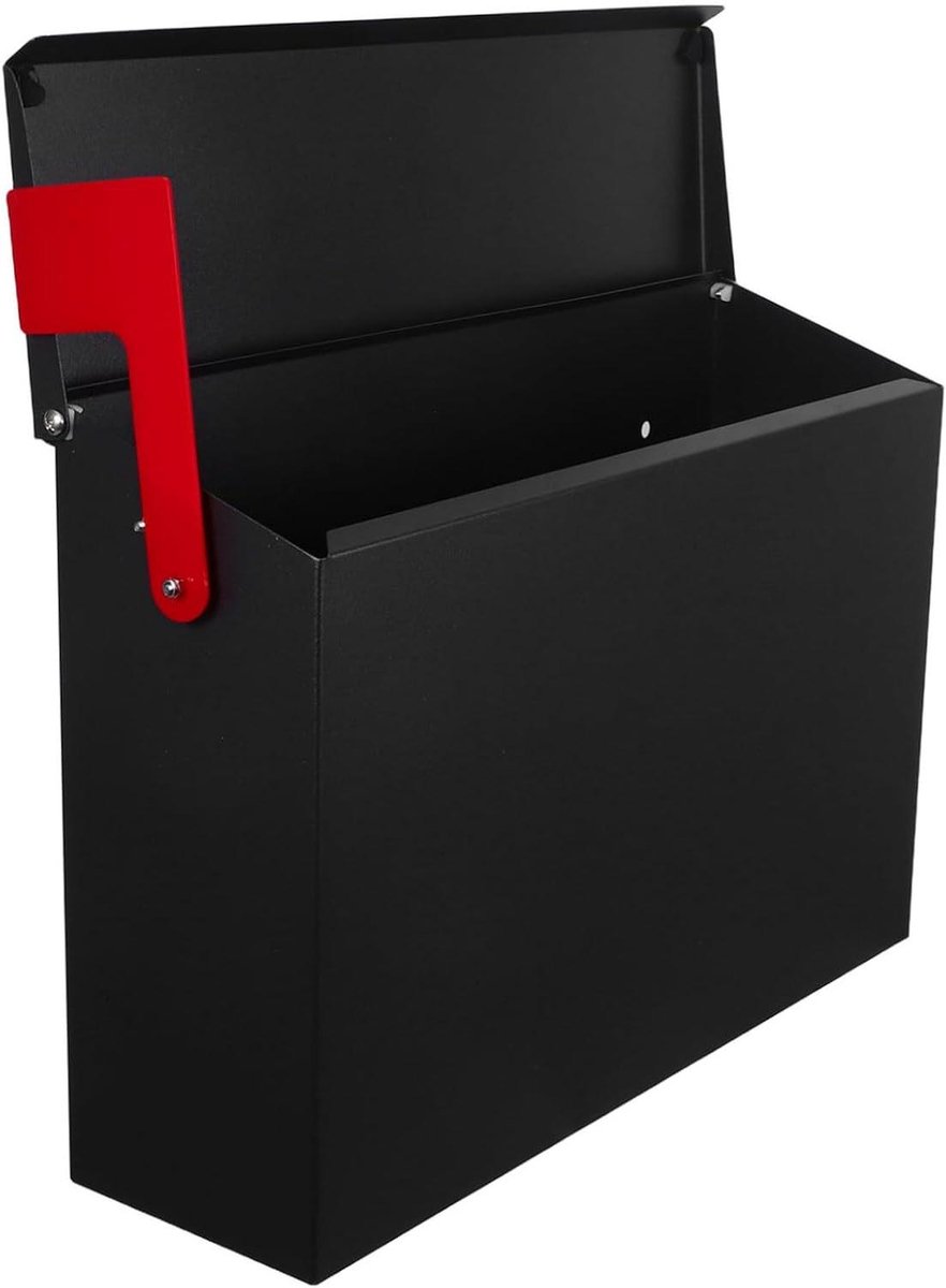 Wandbrievenbus RVS - Brievenbus Buiten - Post Ontvangen - Uitzonderlijke Duurzaamheid - 35.5 x 25.5 x 10.5 cm - Zwart