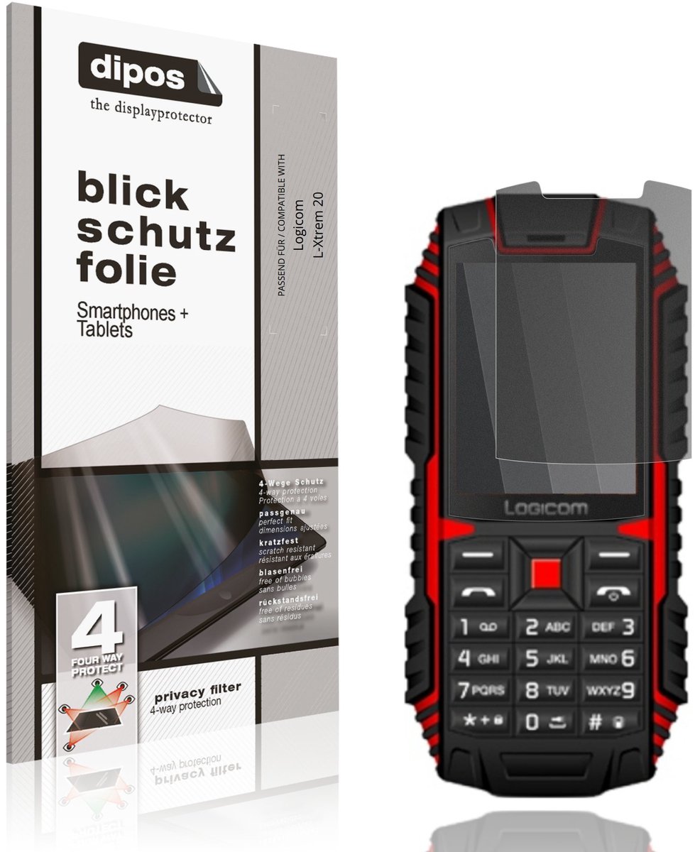 dipos – Matte Privacy Screenprotector geschikt voor Logicom L-Xtrem 20 | Anti-Spy Beschermfolie