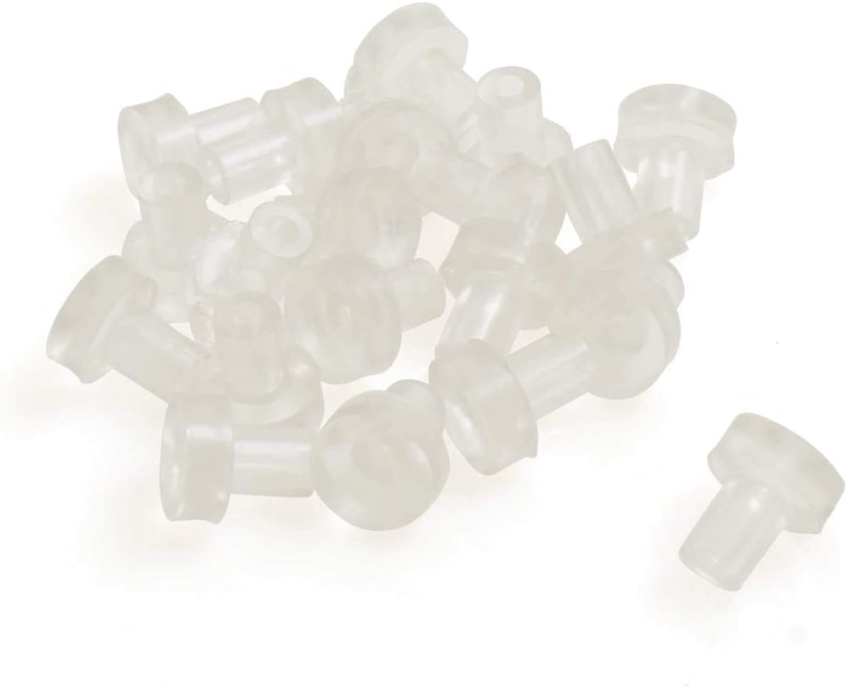 PVC glasplaat 20-delige set Ø 5 mm x 15 mm glasplaten transparant