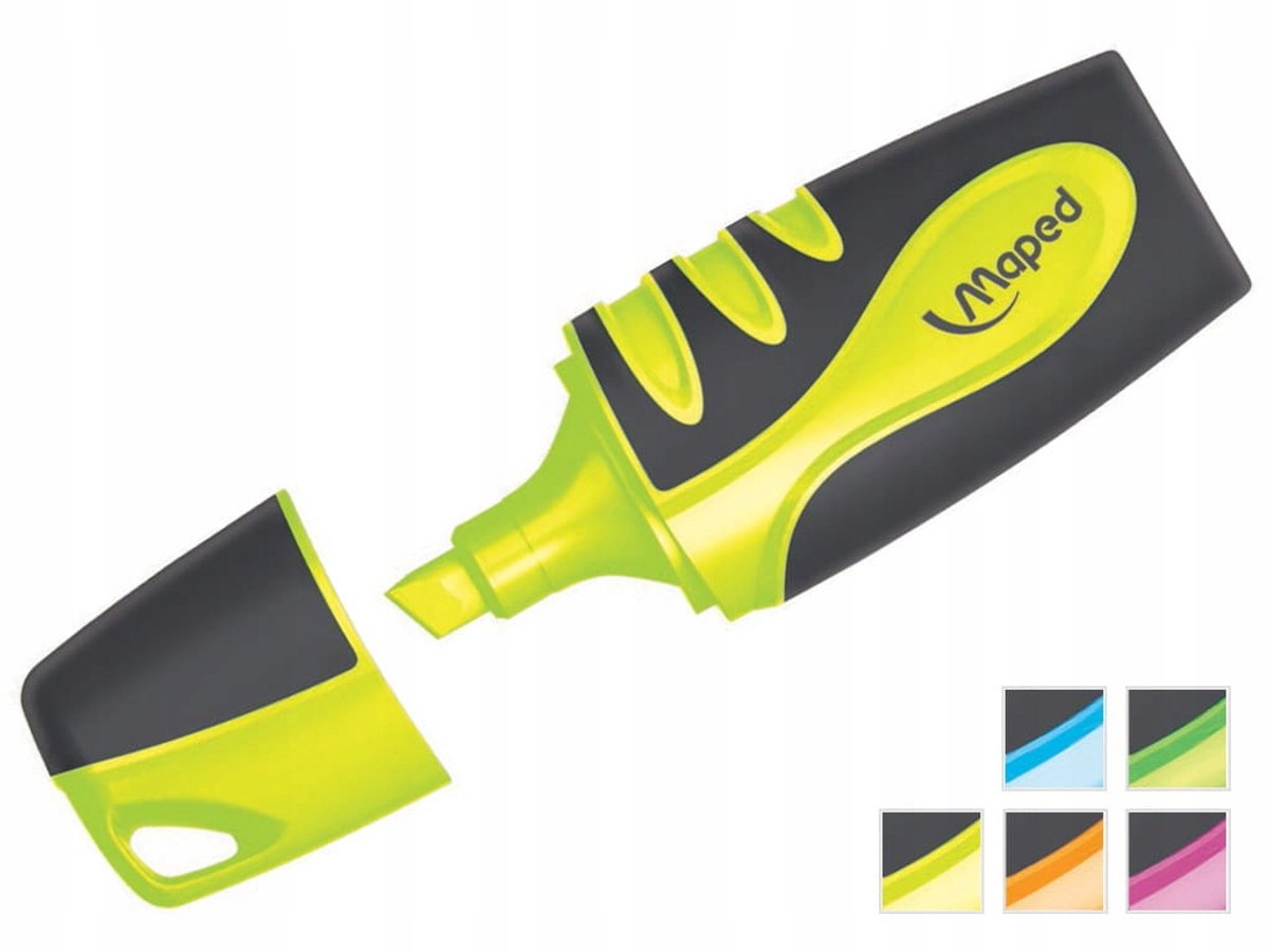 Maped Fluo Peps Pocket Mini Markeerpen met Sleutelhanger - 1 Stuk