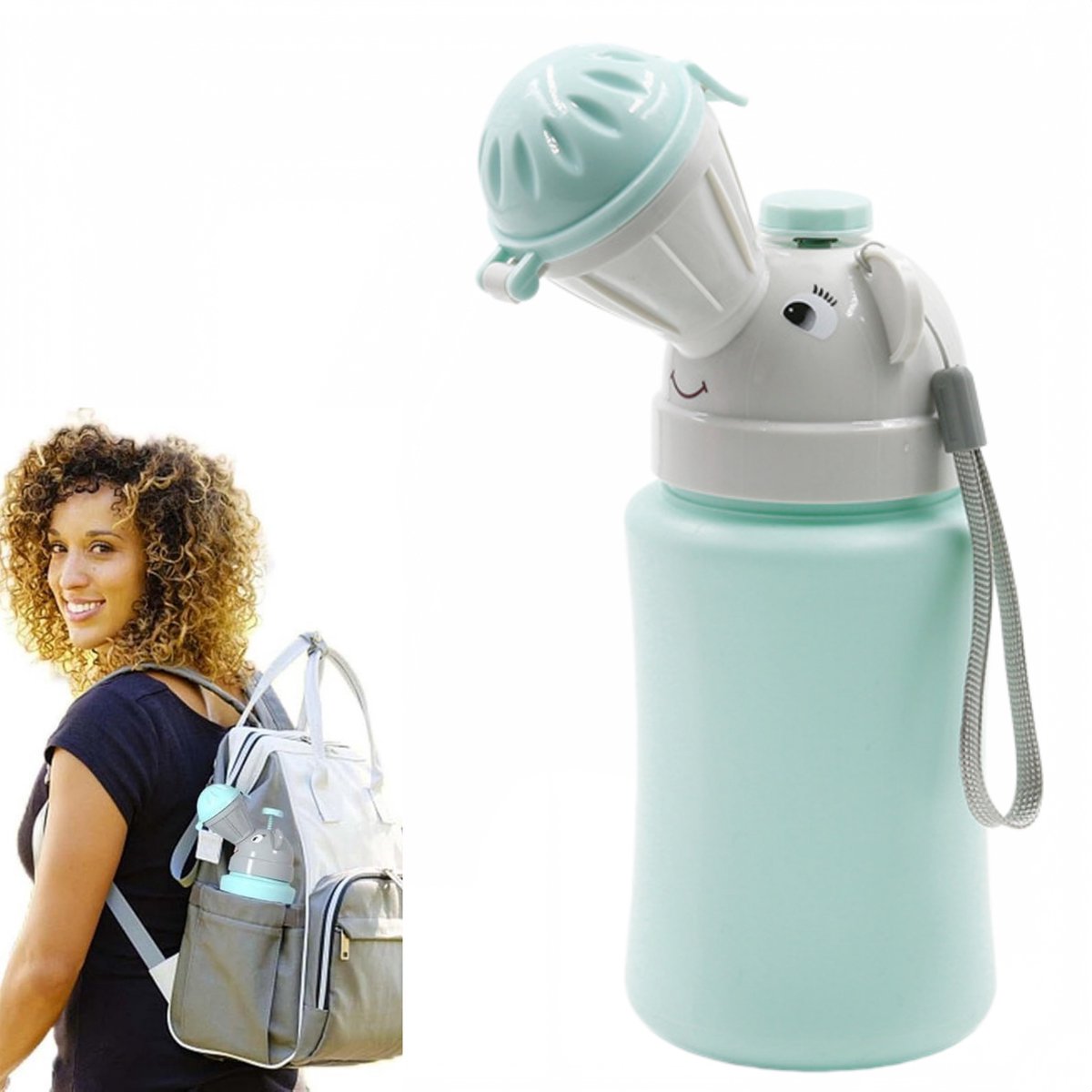 1 stuk - Draagbaar urinoir - Noodtoilet voor kinderen - Jongenspotje - Draagbaar urinoir - Herbruikbaar - Lekvrij - Voor zindelijkheidstraining - 8×8×18 cm - Geschikt voor kampeerders, reizigers en jongens - Geschikt voor jongens van 4-10 jaar