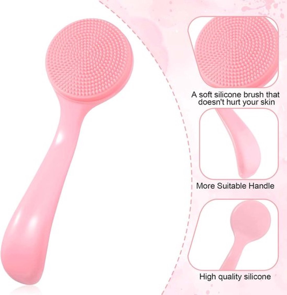 2-Pack handmatige siliconen gezichtsreinigingsborstels - huidvriendelijke scrubbers voor exfoliatie, massage en make-up verwijderen - voor huidverzorging