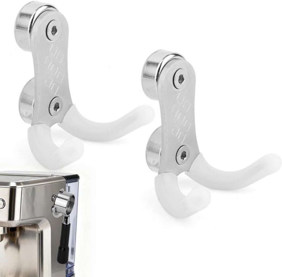 Koffieportafilterhouder Magnetisch - 2-Pack - Roestvrij Staal - Organizer voor Espresso-Accessoires - Compatibel met Ninja/Breville - Zilver - Koffiefilterhouder