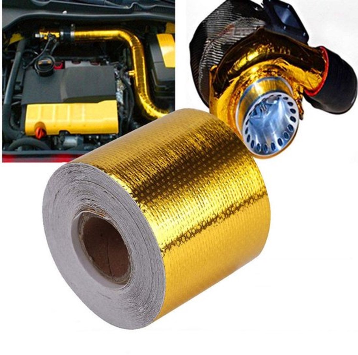Isolatietape Hittewerend - Isolatieband - Decoratieve Tape - Uitlaatband - Aluminiumfolie - 5 cm x 10 m - Hittewerende Tape
