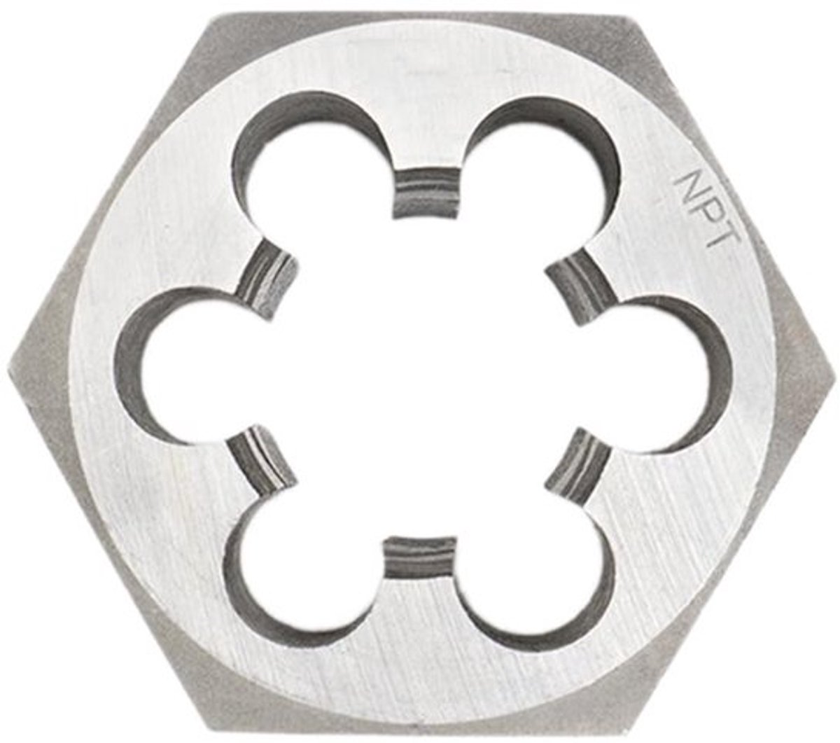 Draadsnijmatrijs 3/8"-18 NPT - Zeshoekige Matrijs - Koolstofstaal - Handmatige Buisschroefdraad - Nauwkeurige Snede - Spaanverwijderingssleuven - Schroefdraadmatrijs
