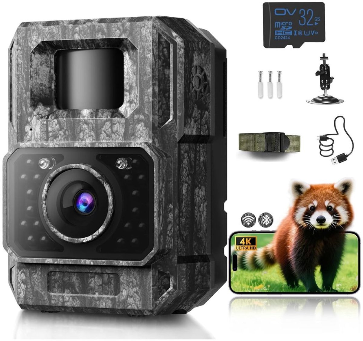 JCP® Wild Camera - Wildcamera met Nachtzicht - Wildcamera voor Buiten - Zwart - 7cm x 5cm x 10cm