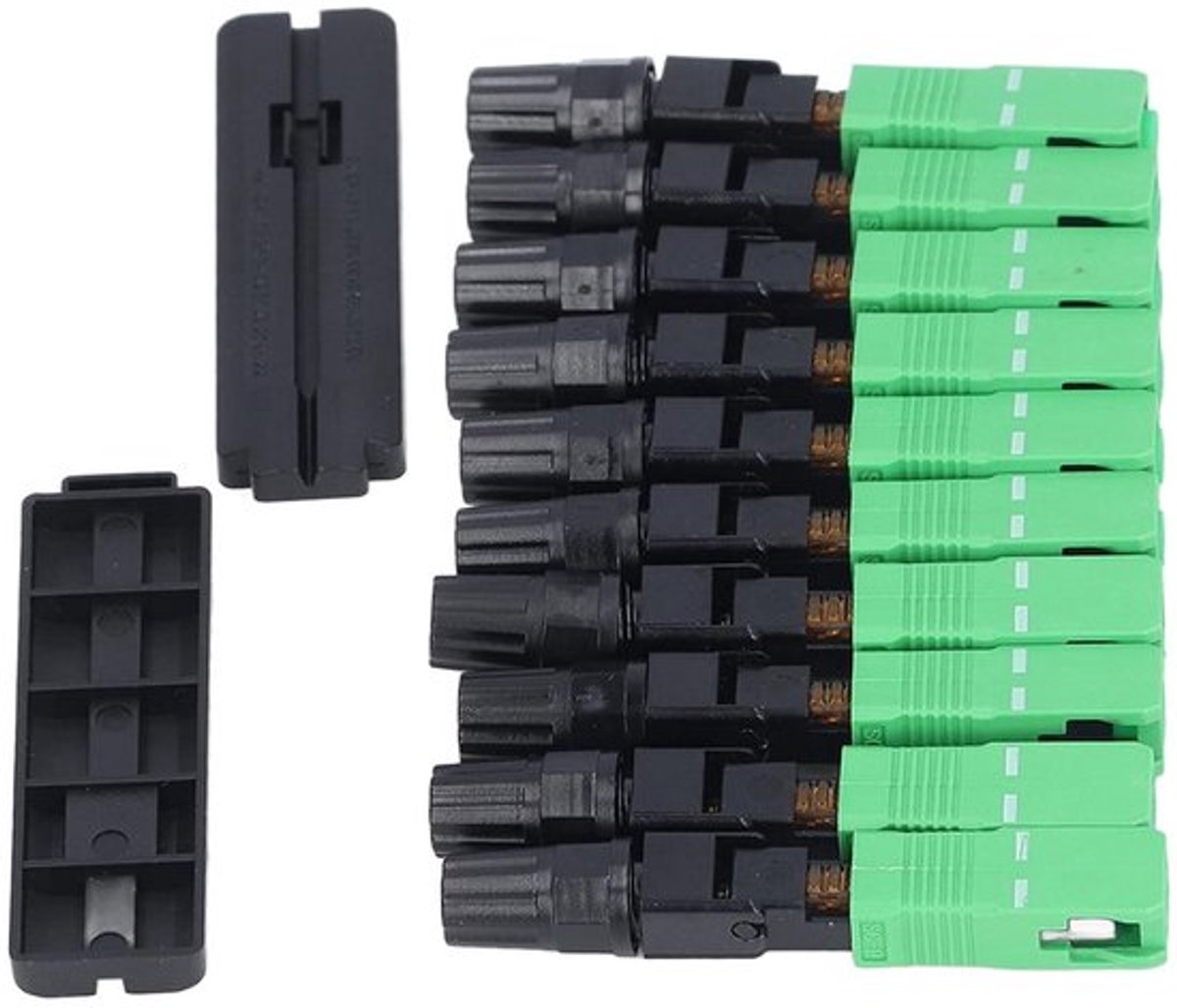 Vezelkabel Snelkoppeling 100 Stuks - Vierkante Kop - Herbruikbare Connectoren - Glasvezeladapter