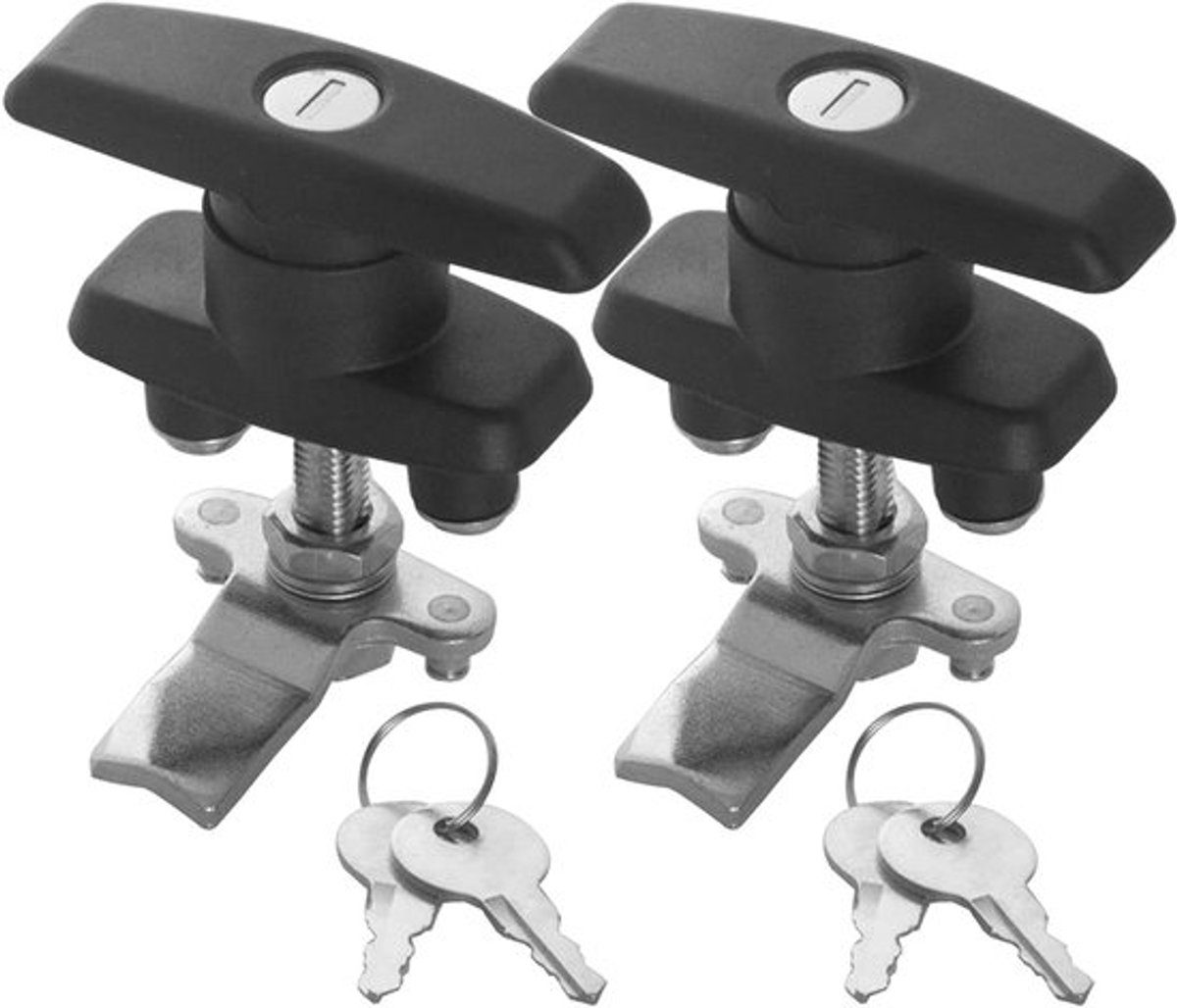 Set van 2 Caravan Slot met Sleutels voor Meubels, Kasten en Bureau - Inclusief 4 Sleutels en Beveiliging