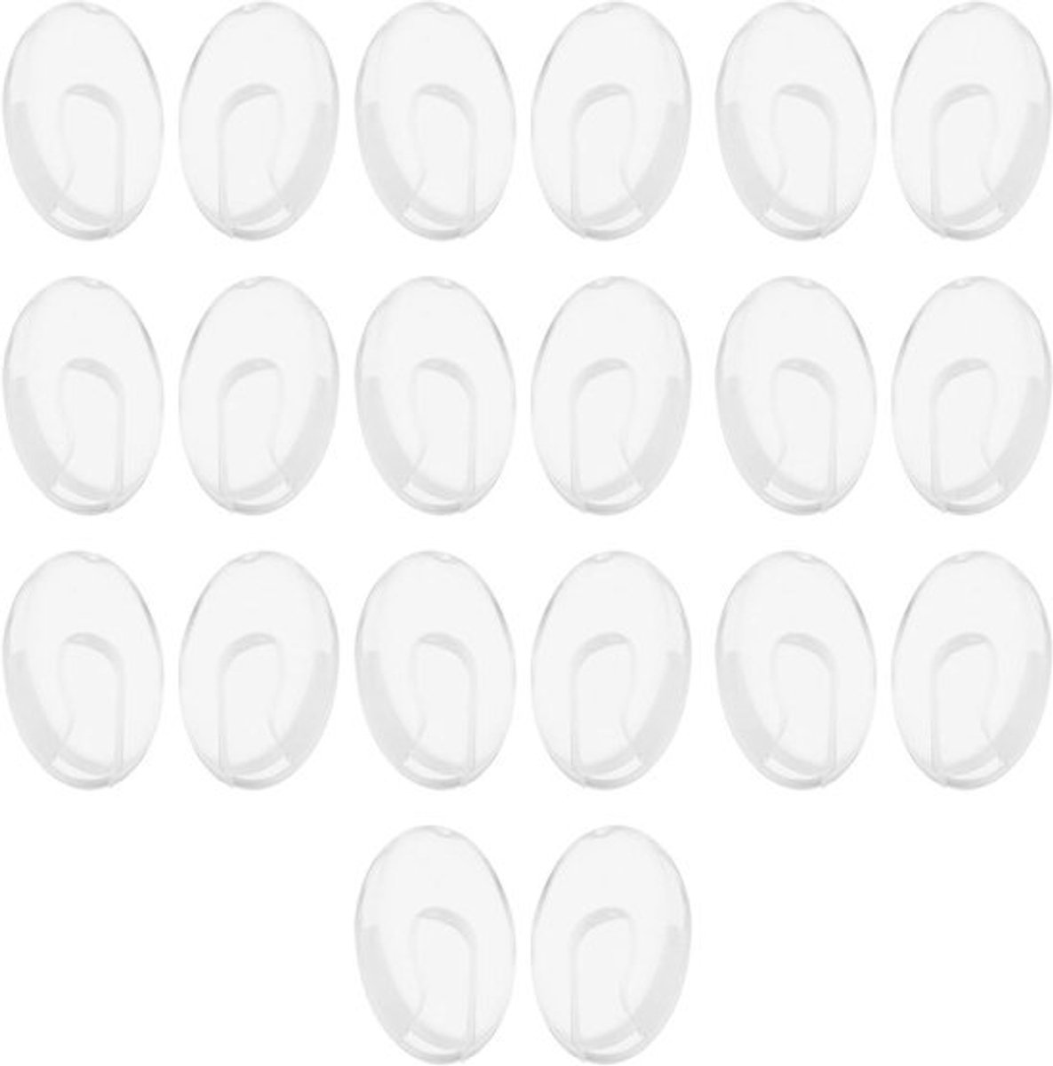 Neuskussentjes voor bril - Siliconen - Vervanging deel - Transparant - Bril neuspads - Randloze bril - Brillen neusbeschermers - Geschikt voor Silhouet - 10 paar siliconen invoegen.
