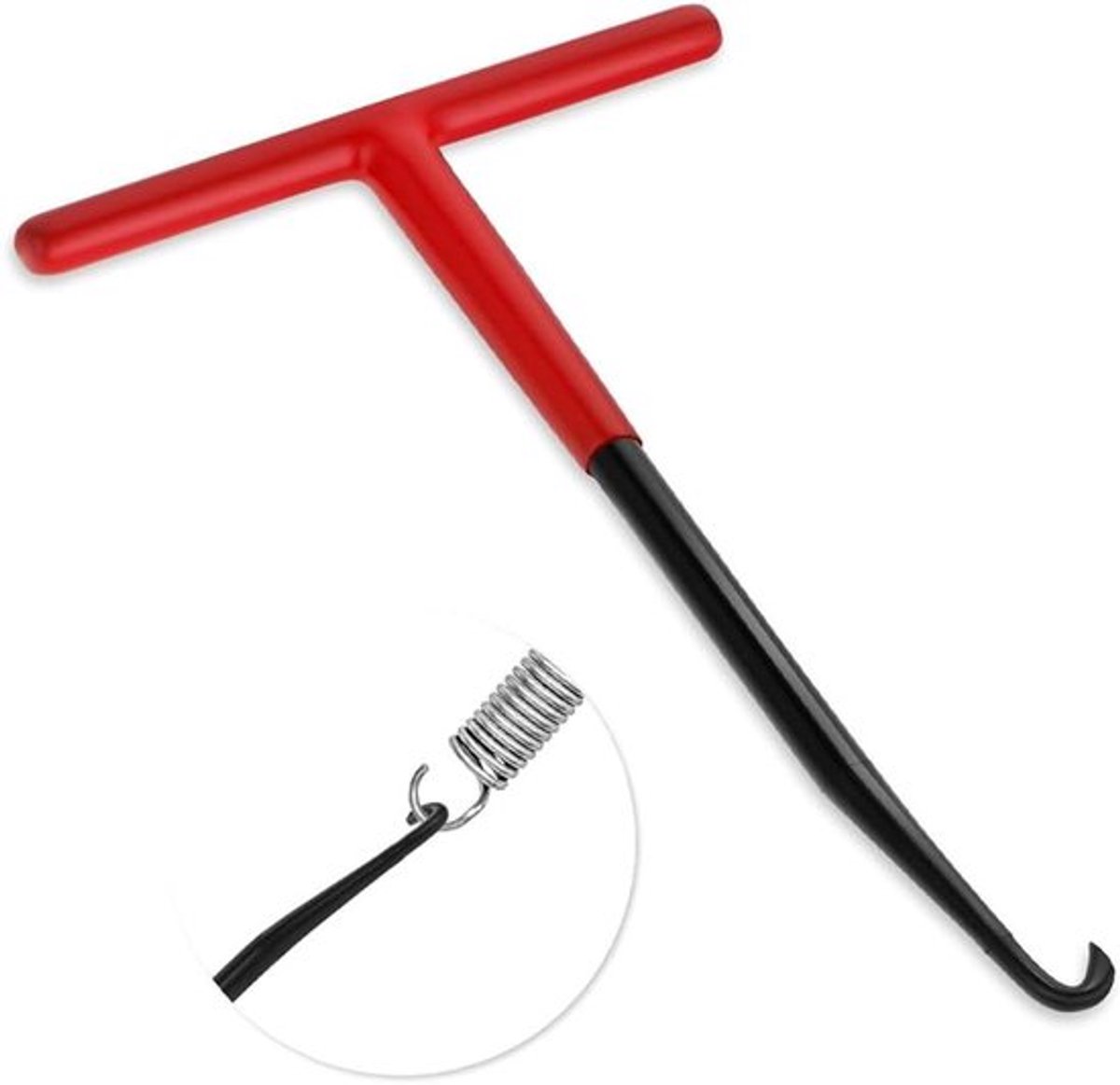 Veerspanner voor trampoline - Veergereedschap - Staal - Gereedschap voor motorfiets - Geschikt voor scooter - Rood.