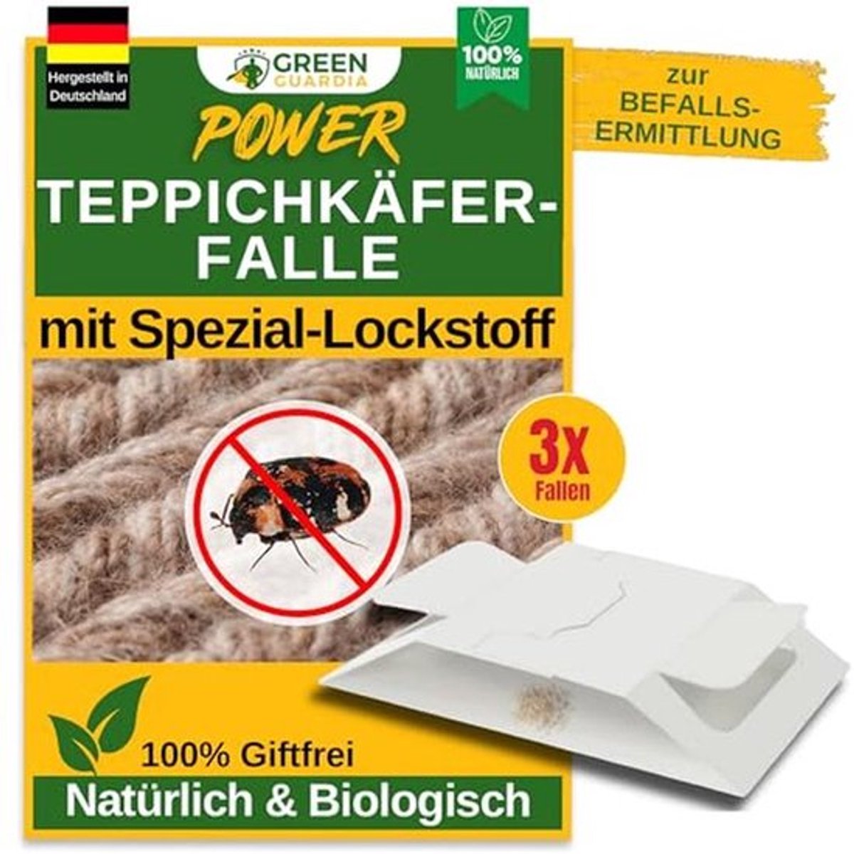 Milieuvriendelijke tapijtkevervallen met speciale lokstof - gifvrij en chemicaliënvrij