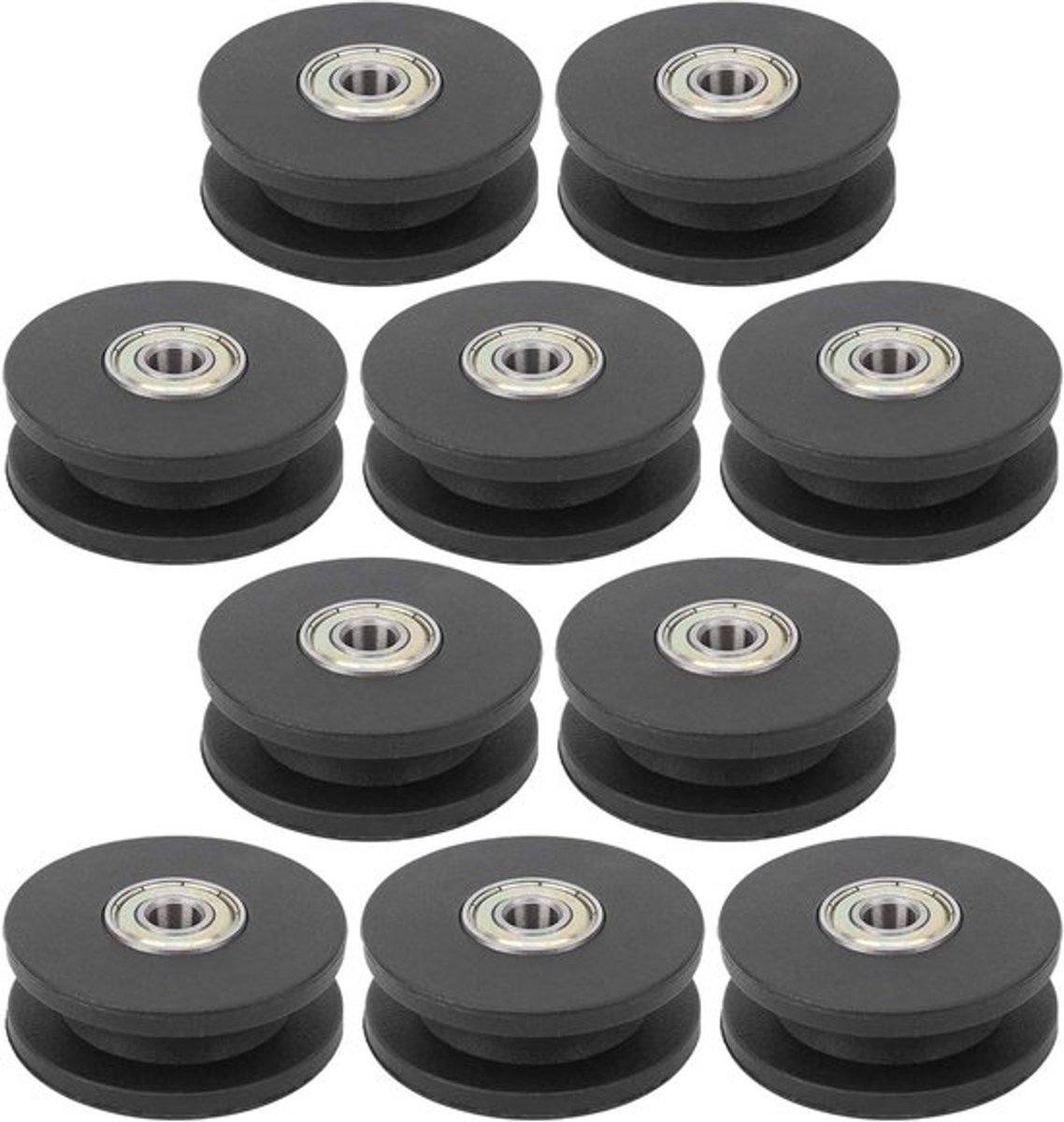 Katrol voor Krachttraining en Fitnessapparatuur - Nylon Lager - Set van 10 Stuks - Sportschool Fitness Wiel met 50mm Diameter