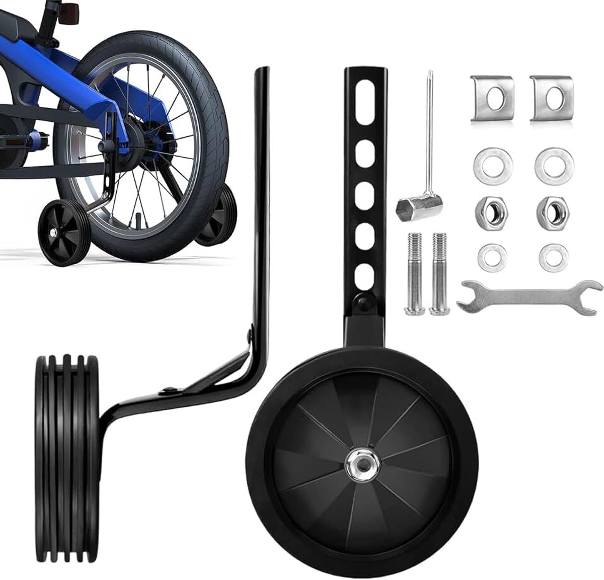 1 paar steunwielen 12 14 16 18 20 inch kinderfiets verstelbare hulpwielen veiligheidssteunwielen gemakkelijk te leren eenvoudig te monteren