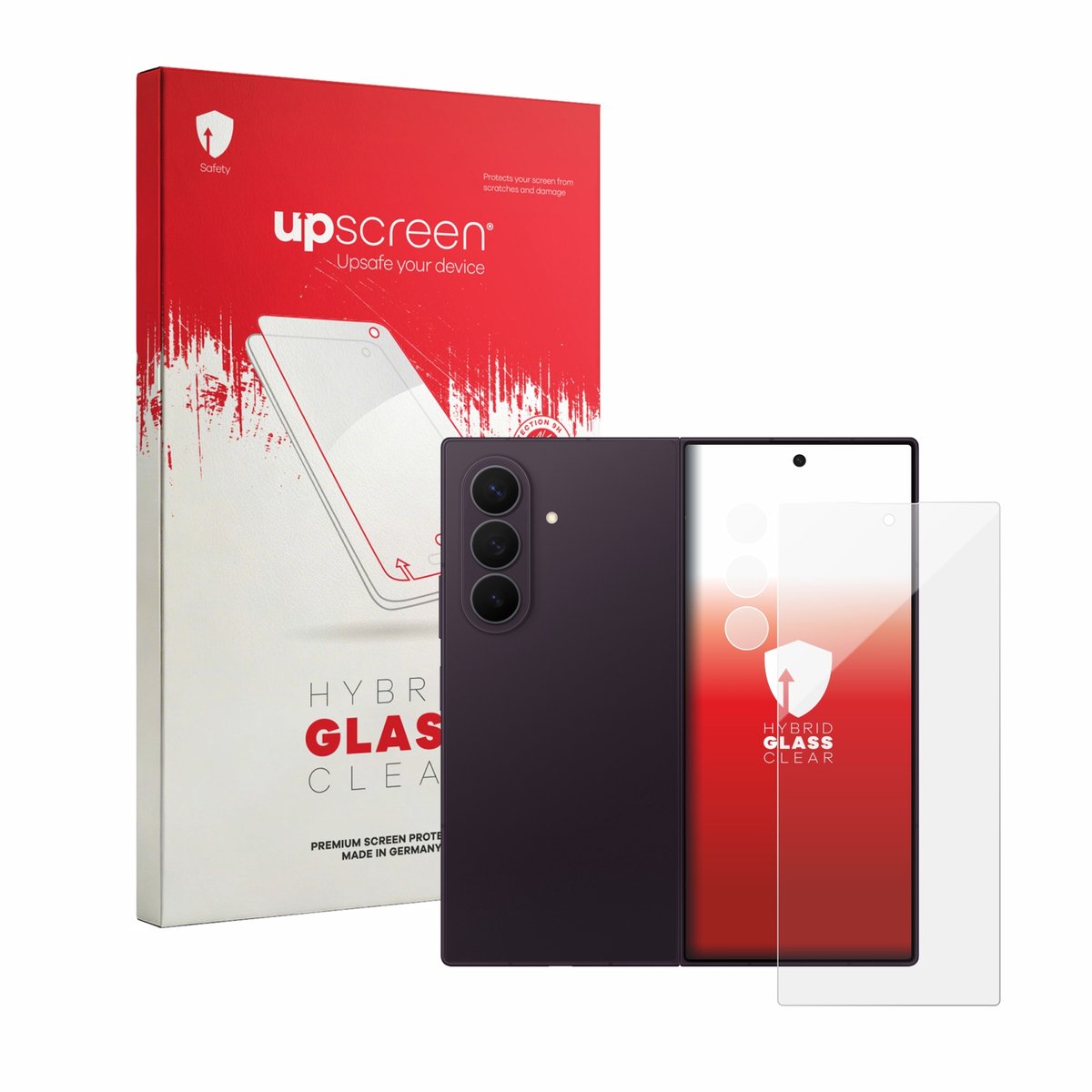 upscreen - Screenprotector voor Samsung Galaxy Z Fold 8 Ultra (Voor+Camera) - Folie Beschermfolie Beschermglas transparant