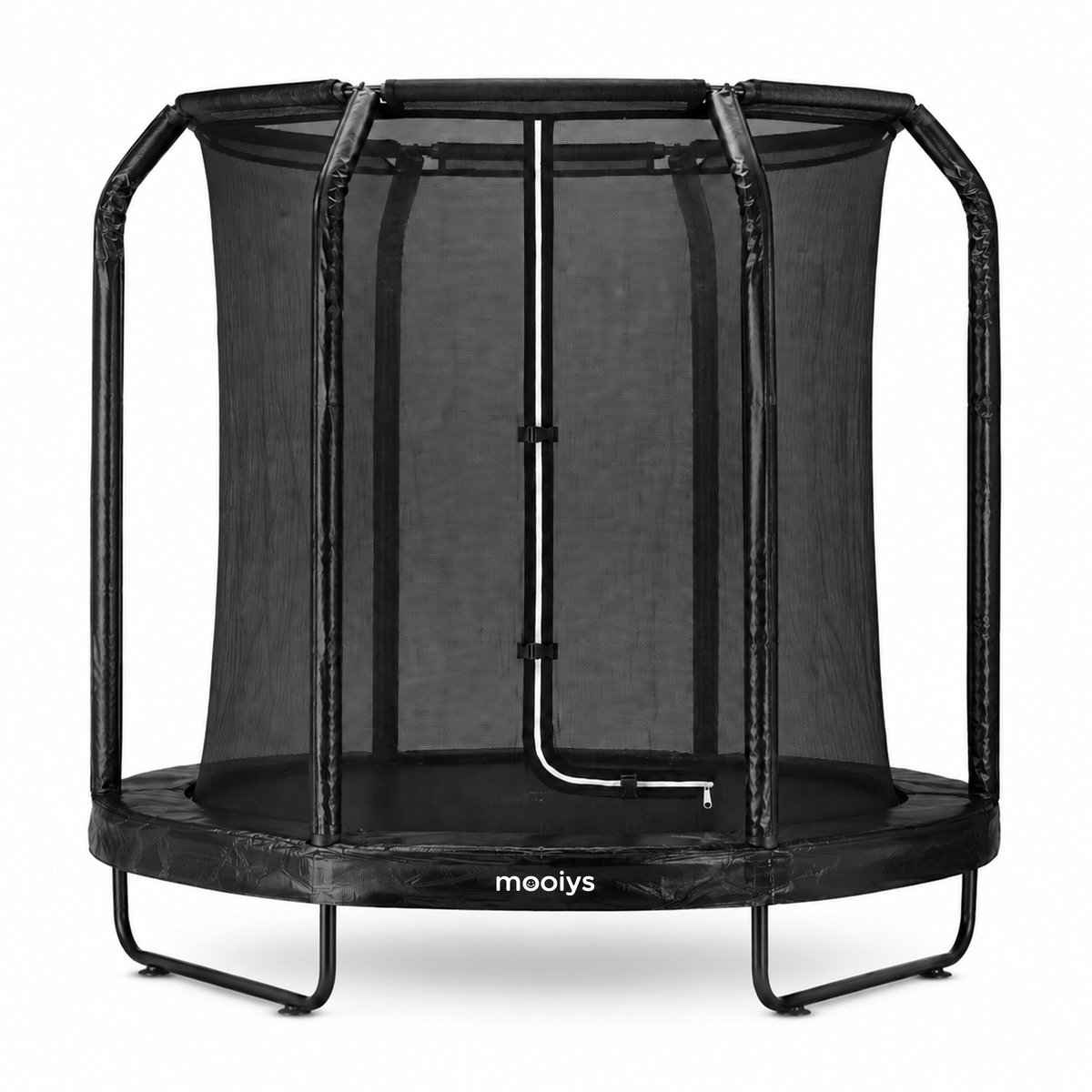 Mooiys Kinder Trampoline 244cm - Met Veiligheidsnet en Ladder - Zwart