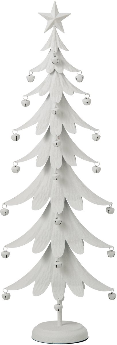 J-Line Kerstboom - ijzer - wit - large